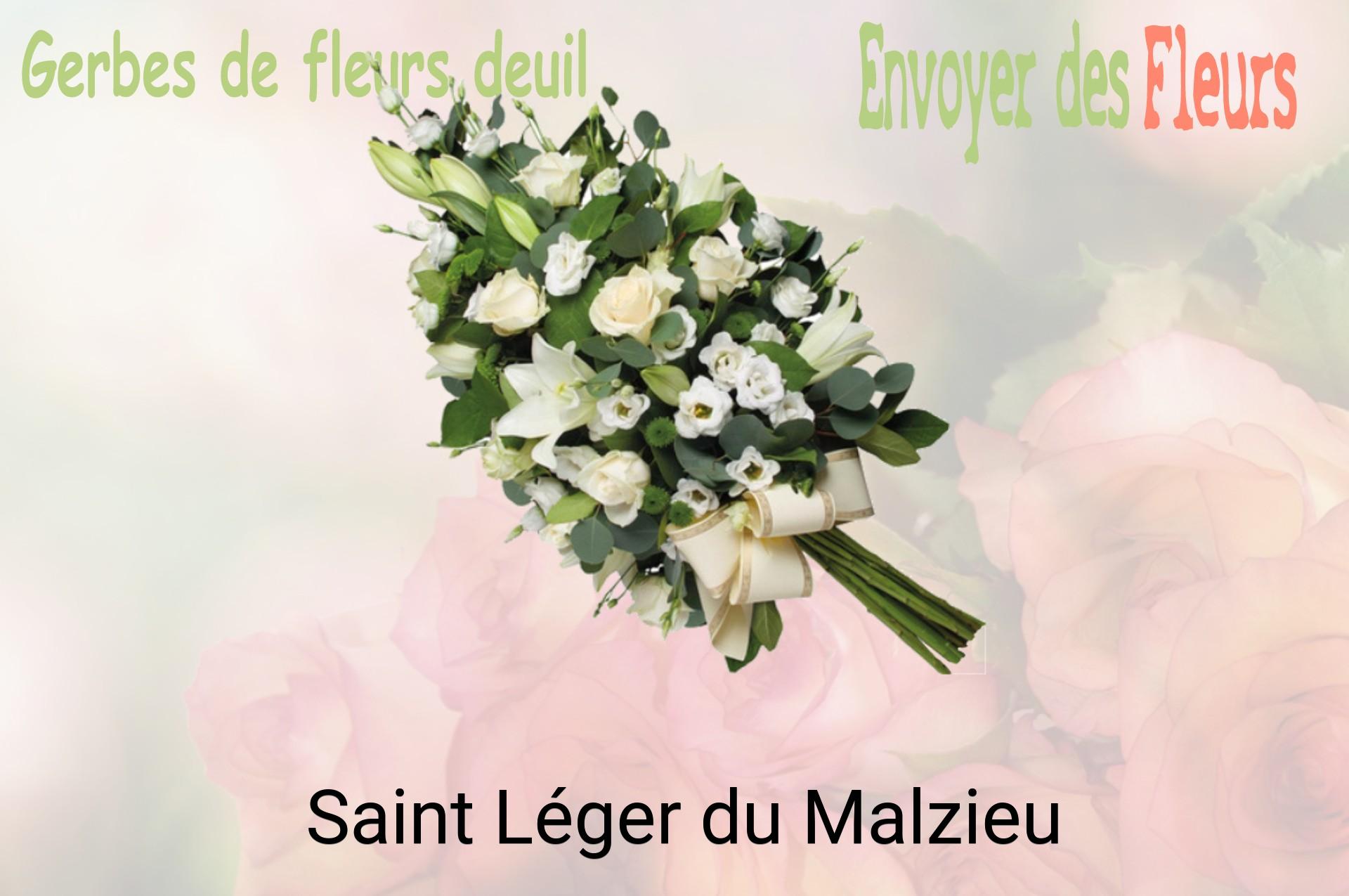 Gerbe de fleurs de deuil livrée à Saint-Léger-du-Malzieu